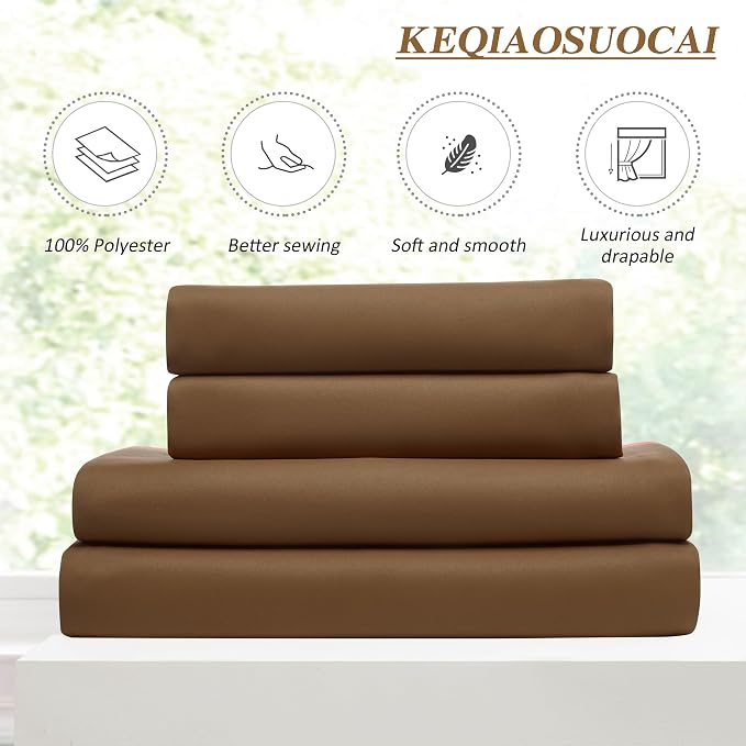 Cappuccino Brown Mocha Curtains 40x96 Inches Long 2 Panels Set, Pinch Pleated - Image 5
