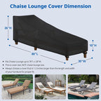 SunPatio Waterproof Outdoor Chaise Lounge Cover, 2 Pack Patio Lounge Chair - Image 2