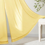MIULEE Yellow Sheer Curtains 84 Inches Long 4 Panels 42 x 84 Inches | Light - Image 6