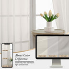 Ivory Sheer Curtains 84 Inches Long 2 Panels Set - Image 7