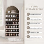 IFGET 71" Tall Arched Bookshelf, 7 Tiers Arch Bookcase - Image 4