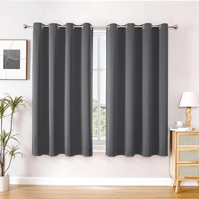 ChrisDowa Blackout Curtains for Bedroom and Living Room 63 Inches Long | 2 by ChrisDowa