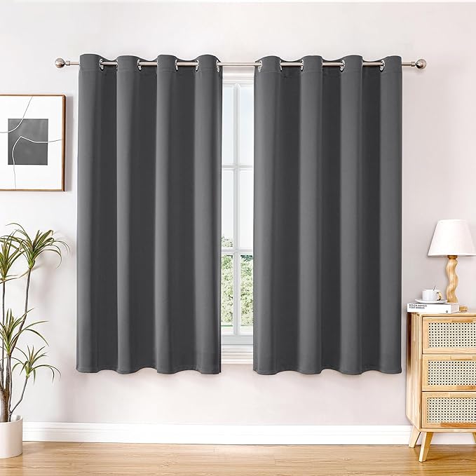 ChrisDowa Blackout Curtains for Bedroom and Living Room 45 Inches Long | 2 by ChrisDowa