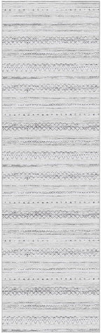 cotiled Hallway 2.6x8 Runner Rugs Washable Boho Rug Grey | Stain Resistan - Image 9