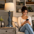 Cinkeda 29" Tall Farmhouse Table Lamp - Image 4