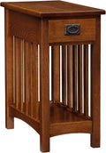 Leick Home Mission End Table, Solid Wood, 1 Storage Drawer, Bottom Display Shelf by LeickFurniture