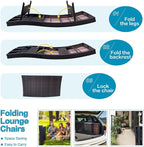 Set of Foldable Long Reclining Patio Seating Chairs, 2 Folding Chairs Patio - Image 7