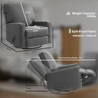 Harkawon Swivel Rocker Recliner Chair, Glider Rocker Recliner, Rocking Chair - Image 3