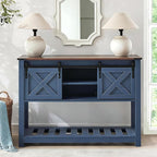 Blue Farmhouse Entryway Table, Rustic Hallway Table - Image 3