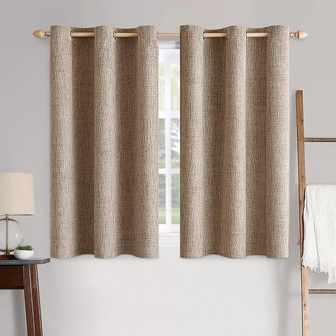 MIULEE 100% Blackout Linen Curtains by MIULEE