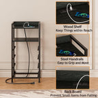 Furnulem Night Stand with Charging Station, Tall Dresser - Image 8