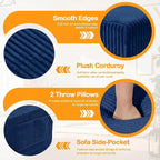 Erament Boneless Loveseat Convertible Sofa Bed, Folding Floor Futon Sleeper - Image 5