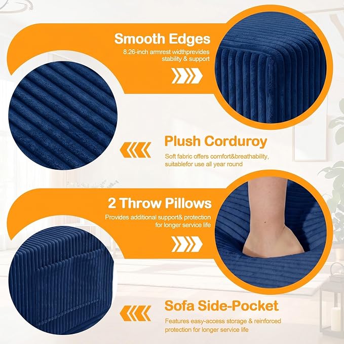 Erament Boneless Loveseat Convertible Sofa Bed, Folding Floor Futon Sleeper - Image 5
