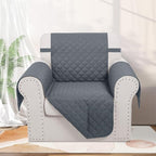 Reversible Recliner Chair Covers, Dark Blue | Chair Covers - Image 6
