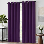 Yakamok Room Darkening Curtains 52x72 inch Length Purple-Living Room | 2 panels - Image 2
