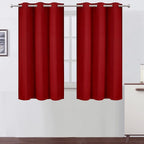 Red Blackout Curtains 42 x 54 Inch Length Set of 2 Panels Grommet Bedroom by Lemomo