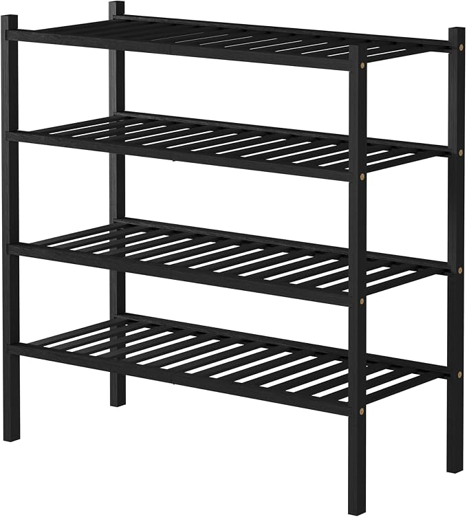 ROMGUAR CRAFT 4 Tier Bamboo Shoe Rack - Image 7