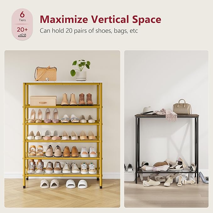 Tajsoon 6 Tier Shoe Rack Organizer - Image 4