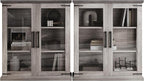 BELLEZE Set of 2 Glass Display Cabinet, Living Room, or Kitchen - Image 8