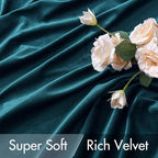 MIULEE Peacock Blue Velvet Blackout Curtains 52x108 inches 2 Panels | Luxury - Image 4