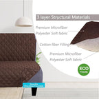 U-NICE HOME Futon Sofa Covers 68''Armless Couch Cover, Chocolate | Washable - Image 3