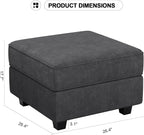Belffin Fabric Modular Sectional Sofa Storage Ottoman Module Couch Side - Image 2