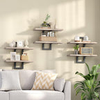 HOOBRO Floating Shelves, 15 Inch Wall Shelf Set of 3, Wall Mounted Storage by HOOBRO