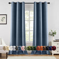 MIULEE Blackout Curtains for Bedroom 2 Panels 40 x 96 Inch Long Stone Blue | by MIULEE