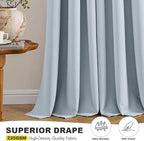 MIULEE Blackout Curtains for Bedroom 2 Panels 40 x 84 Inch Long Light Blue | - Image 5