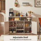 Lerliuo Rattan Wine Cabinet - Image 4