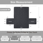 Black Loveseat Covers 2 Cushion Couch, Water-Repellent Sofa Cover - Image 7