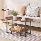HOOBRO Coffee Table for Living Room, Oval Small Coffee Table - Image 3