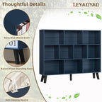 LEYAOYAO 10 Cube Bookshelf, 3 Tier Vintage 55" Wide Bookcase - Image 6