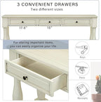 Knocbel 64 Inch Long Antique Entry Console Table - Image 10