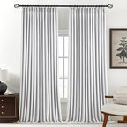 Pinch Pleated Linen White Blackout Curtains 108 Inches Long by AUSSPVOCT