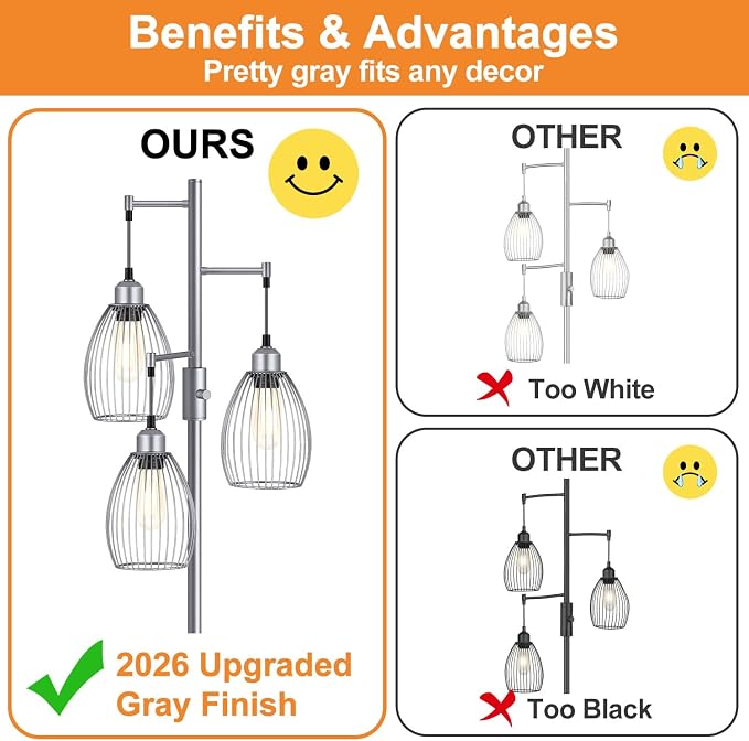 Torondo Dimmable Industrial Floor Lamps - Image 3