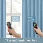 72 Inch 100% Blackout Linen Curtains - Image 4