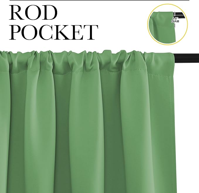 NICETOWN RV Bunk Curtains, Froest Green, 2 Panels, W42 x L30 -Inch, Kitchen - Image 2