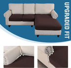 H.VERSAILTEX Sectional Couch Covers 3 Pieces Sofa Seat Cushion Covers L Shape - Image 7