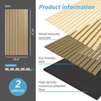 Art3d 2 Wood Slat Acoustic Panels - Image 5
