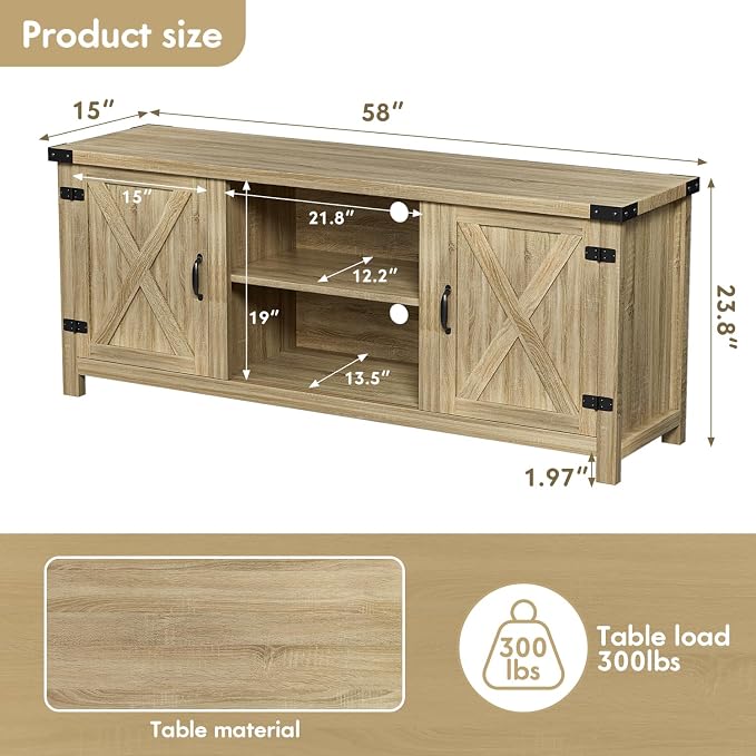 YESHOMY Modern Farmhouse TV Stand - Image 10