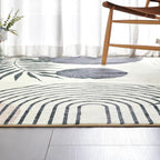 RoomTalks Mid Century Modern Living Room Rug Washable 5x7 Rug, Vintage Abstract - Image 6