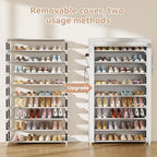 LANTEFUL Shoe Rack with Covers 10 Tier Tall Shoe Rack Organizer Large Capacity - Image 5