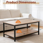 ZenStyle Industrial Coffee Table - Image 3