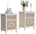HOMPUS Night Stand Set 2, Vintage Nightstand by HOMPUS