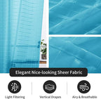 SpaceDresser Check Sheer Curtains 108 Inches Long - Image 4