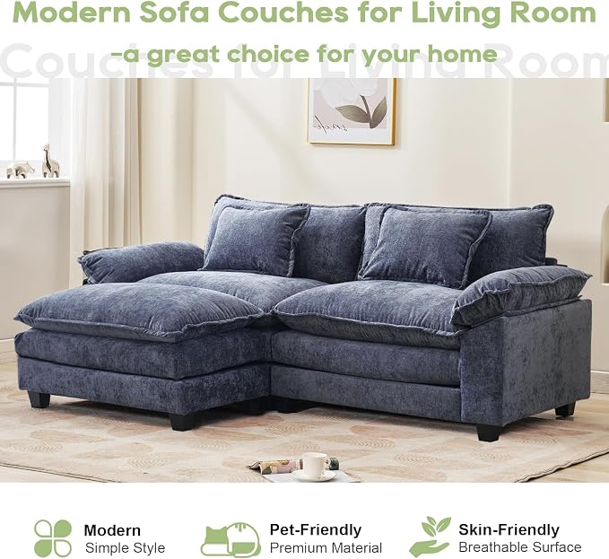 Oprisen 86" Modular Sectional Sofa, Comfy Cloud Couch Sectional Sofa - Image 7