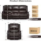 Yolsali 3 Seater Recliner Sofa Set - Image 2