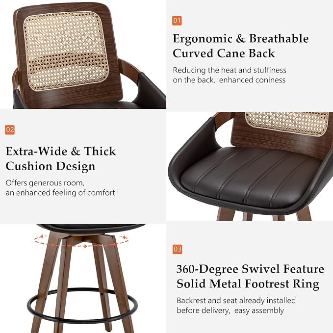 Mid Century Modern Counter Stools - Image 3