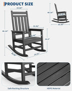 GarveeLife Poly Lumber Rocking Chair Outdoor Set of 4 - Image 2
